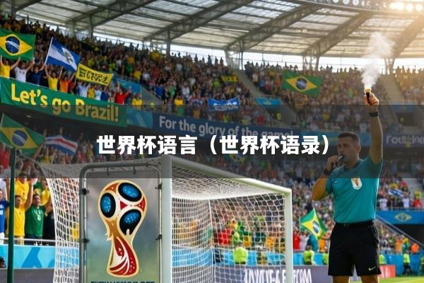 世界杯语言（世界杯语录）